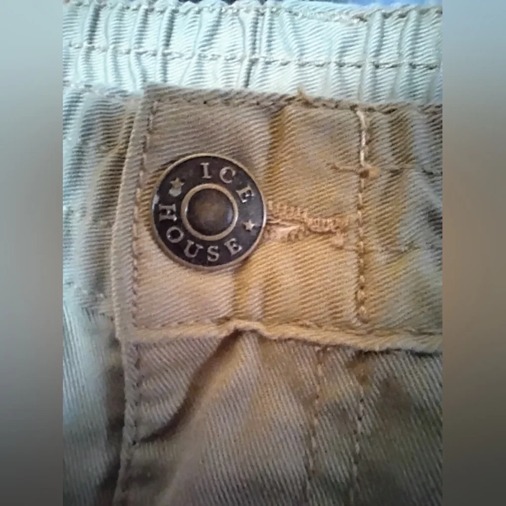 Men’s Haband's‎ Ice House Flannel Lined Slacks Sz 44S Khaki/Plaid Cozy Warm